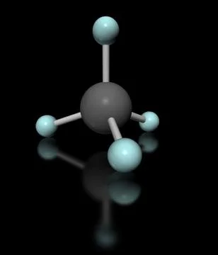 Methane black background Stock Illustration