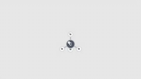 Methane CH4 Ball And Stick Model Animation Clean No Text Alpha 4K Stockbeeldmateriaal 339310481
