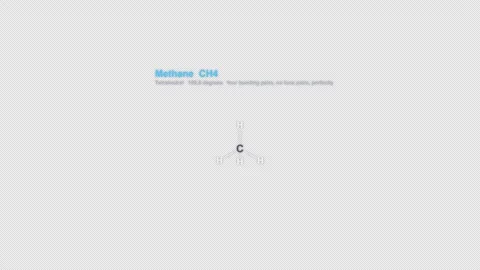 Methane CH4 Lewis Structure Animation Labeled Alpha 4K 库存影片 339310530