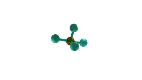 Methane CH4 Molecule over White Background0 Ilustração Stock