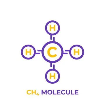 Methane ch4 molecule vector illustration Stock Illustration
