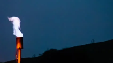 Methane Flare Vídeo Stock 8836695