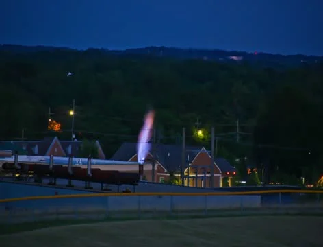 Methane Gas Burnoff - Time Lapsed 2K Video stock 11418396