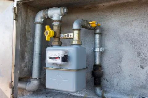 Methane gas meter Stock Photos