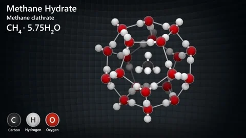 Methane hydrate. Seamless loop. Stock Footage 153585457