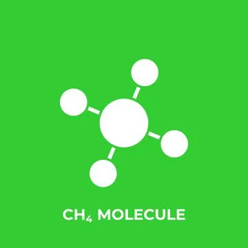 Methane molecule, CH4 vector icon イラスト素材