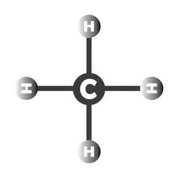 Methane molecule icon Stock Illustration
