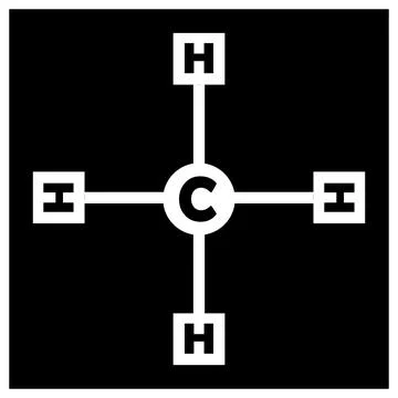 Methane molecule icon Stock Illustration