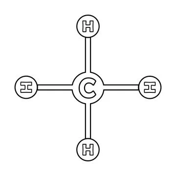 Methane molecule icon Stock Illustration