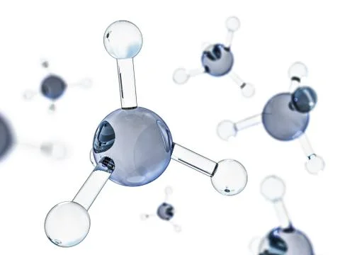 Methane Molecule Image. 3D Stock Illustration