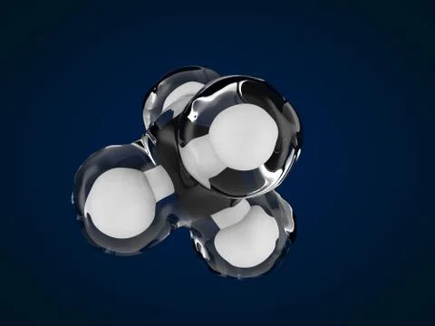 Methane Molecule Image. 3D Stock Illustration