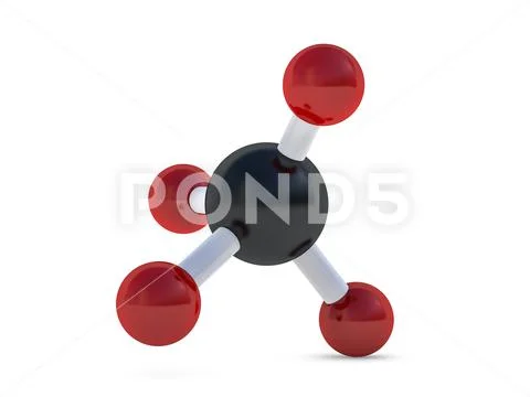 Methane Molecule Image. Science background. 3D illustration ~ Clip Art ...