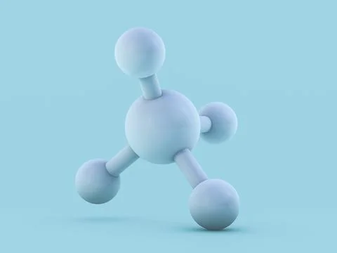Methane Molecule Image. Science background. 3D illustration イラスト素材