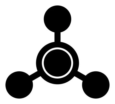 Methane Molecule - Vector Icon Illustration イラスト素材