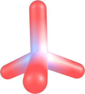 Methane molecule on white background Stock Illustration