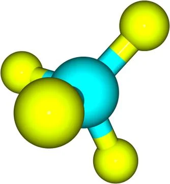 Methane molecule on white background Stock Illustration