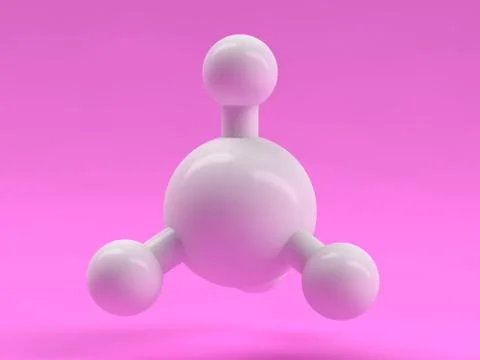 Methane Molecules Background. 3D rendering Illustrazione stock