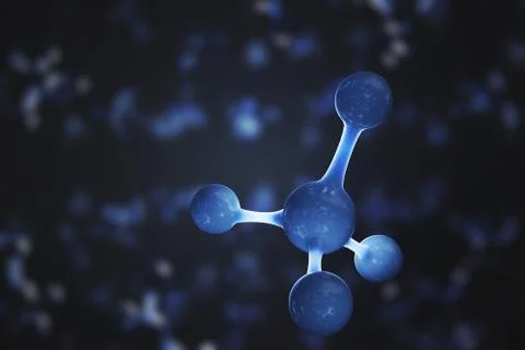 Methane or Ammonium molecules. Science concept. 3D rendered illustration. イラスト素材