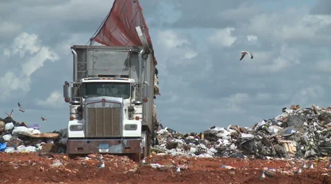 Methane Plant Huge Garbage Pile At Dump Video stock 54711684