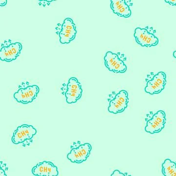 Methane reduction environmental vector seamless pattern Stock Illustration