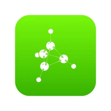 Methanol icon green vector Stock Illustration