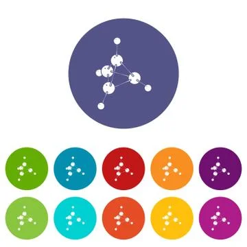 Methanol icons set vector color Stock Illustration