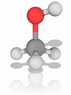 Methanol (methyl alcohol) molecule Stock Illustration
