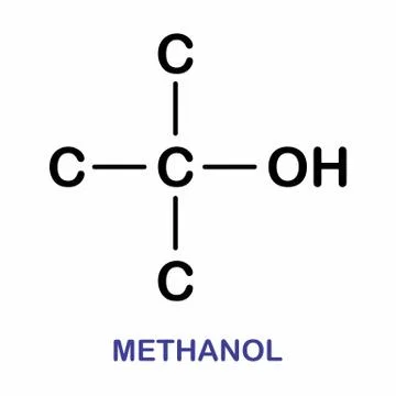 Methanol molecule illustration Stock Illustration