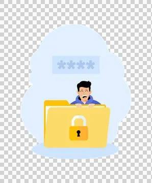 Methapor about access the hidden file Stock Illustration