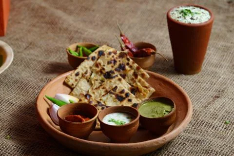 Methi Paratha 스톡 사진