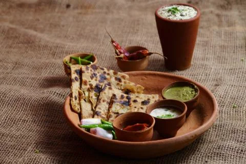 Methi Paratha Stock-Fotos