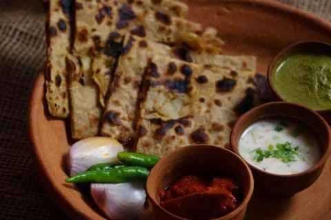 Methi Paratha Stock-Fotos