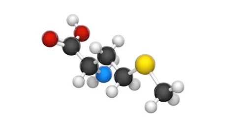 Methionine. Seamless loop. White background. Stock Footage 152764770