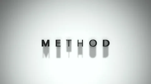 Method 3D title animation matte black te... | Stock Video | Pond5