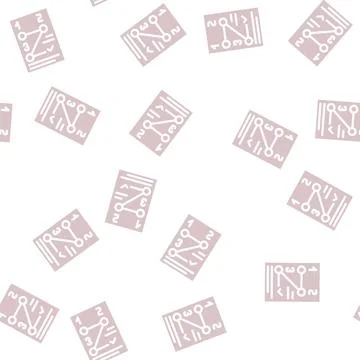 Method data science glyph vector seamless pattern Stockillustratie