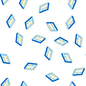 Method data science isometric icon seamless pattern 스톡 일러스트