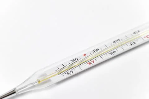 Method of temperature determination and treatment. Thermometer and medicines. Stock Photos