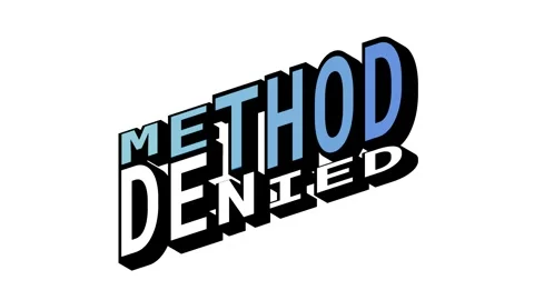 METHOD vs DENIED, 3D Text Animation in Isometric View with Opposite Word Motion Stock Footage 314263727