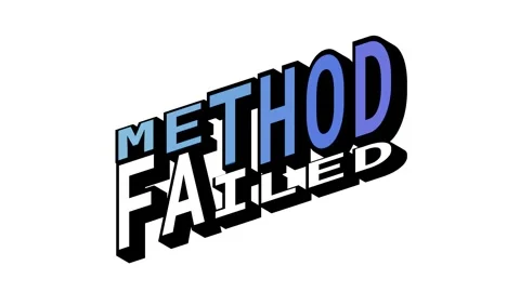 METHOD vs FAILED, 3D Text Animation in Isometric View with Opposite Word Motion Stock Footage 314263729