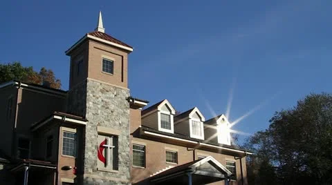 Methodist Church on Hilltop Stock Footage 10847279