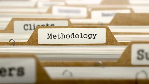 Methodology Concept with Word on Folder Stock Illustration