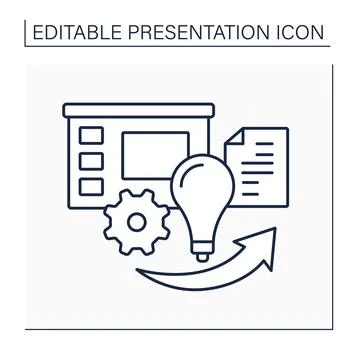Methodology line icon Stock Illustration