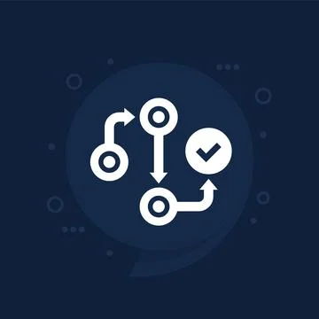 Methodology vector icon, development process Stock Illustration