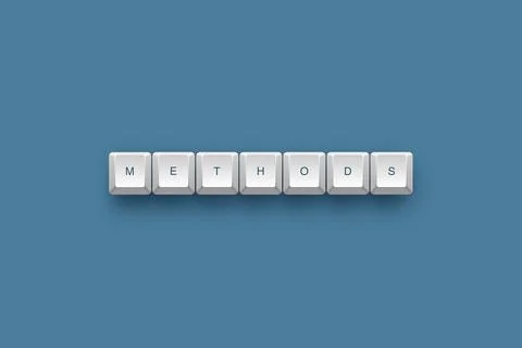 Methods text on a 3d keyboard button with shadow concept series イラスト素材