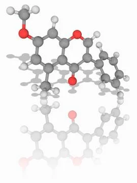 Methoxyisoflavone organic compound molecule Stock Illustration