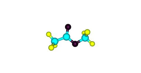 Methyl acetate molecular structure isolated on white Stock Illustration
