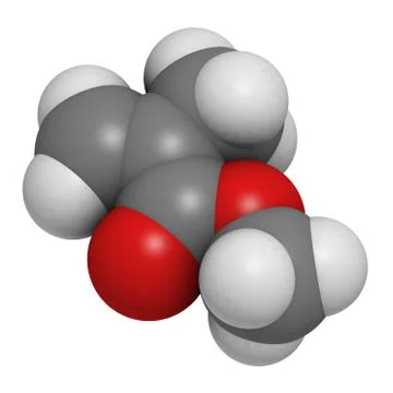 Methyl methacrylate molecule, poly(methyl methacrylate) or acrylic glass buil Stock Illustration