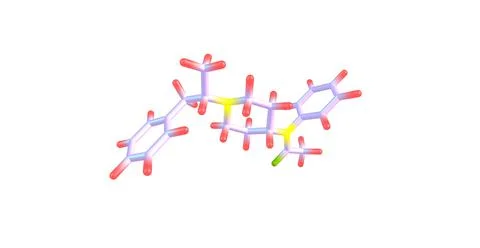 Methylacetylfentanyl molecular structure isolated on white Stock Illustration