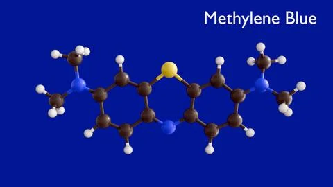 A Methylene Blue molecule or Methylthioninium Chloride Stock Illustration
