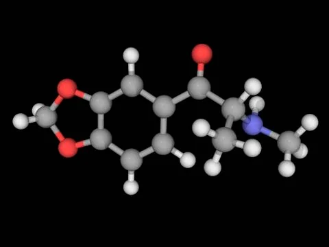 Methylone drug molecule Stock Illustration